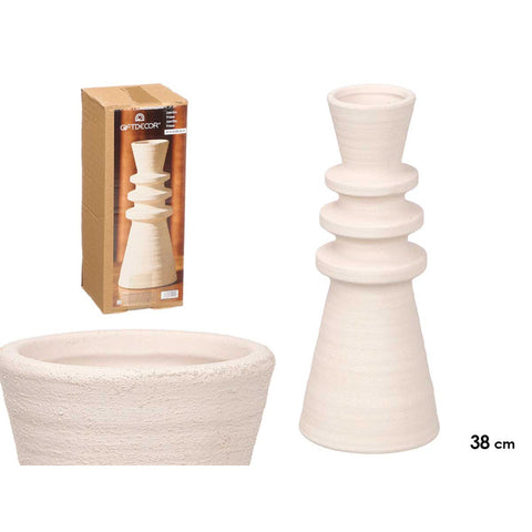 Jarrón Sahara Moderno Blanco 38cm