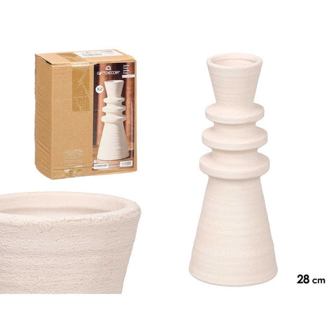Jarrón Sahara Moderno Blanco 28cm