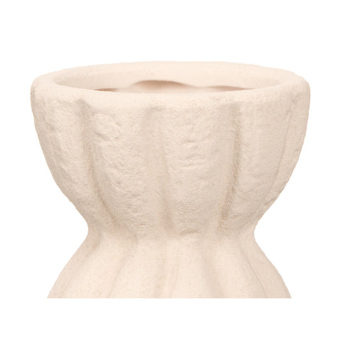 Jarrón Sahara Rayas Anchas Blanco 33cm