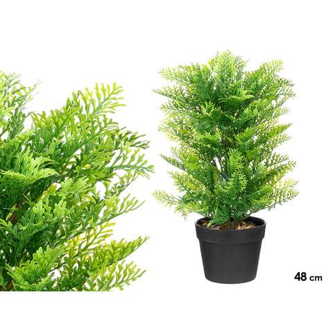 Maceta Planta Hoja Verde Piedra 48cm