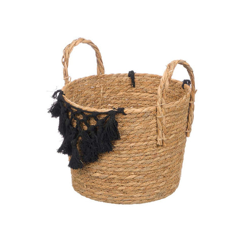 Macetero Macramé Colgante Negro Pequeño