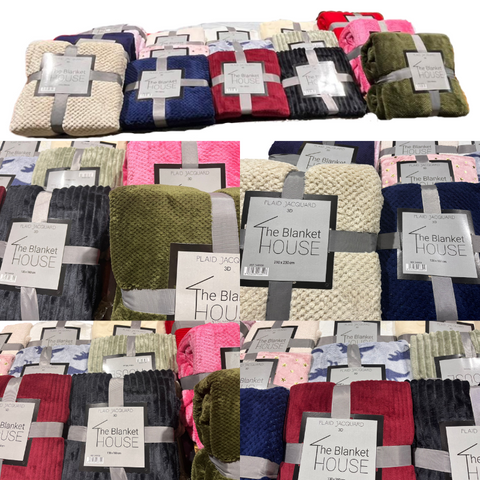 Manta Plaid Jacquard 3D 160x210cm assortida aleatòria