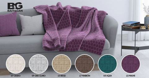 Manta Jacquard Crudo 220x240cm Plaid Chess Premium
