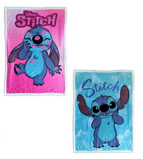 Manta Infantil 100x140cm Sherpa Stich 2 modelos
