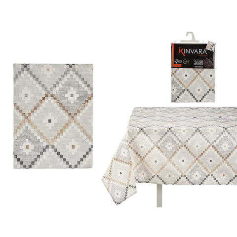 Mantel Loneta Antimanchas 140x180cm Rombos Beige