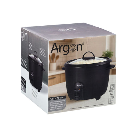 Olla Arrocera Eléctrica 1.8 Litros 700W Negro Mate Argón