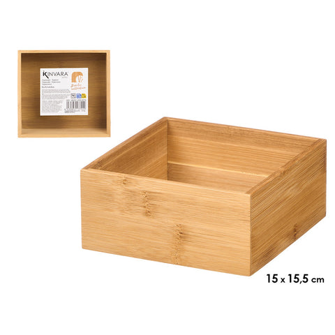 Organizador Bambú Rectangular 15x15,5cm