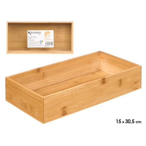 Organizador Bambú Rectangular 15x30,5cm
