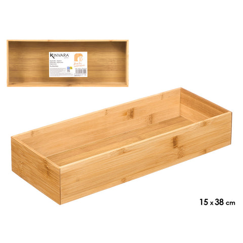 Organizador Bambú Rectangular 15x38cm