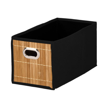 Organizador Rectangular Bambu Negro 31x15cm