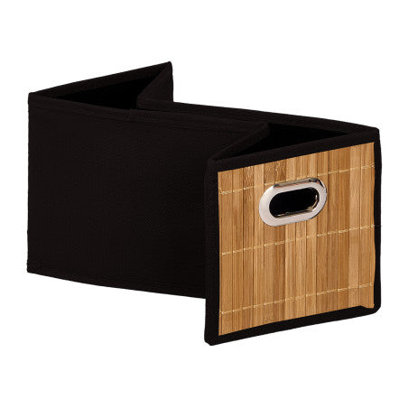 Organizador Rectangular Bambu Negro 31x15cm