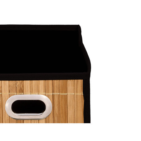 Organizador Rectangular Bambu Negro 31x15cm