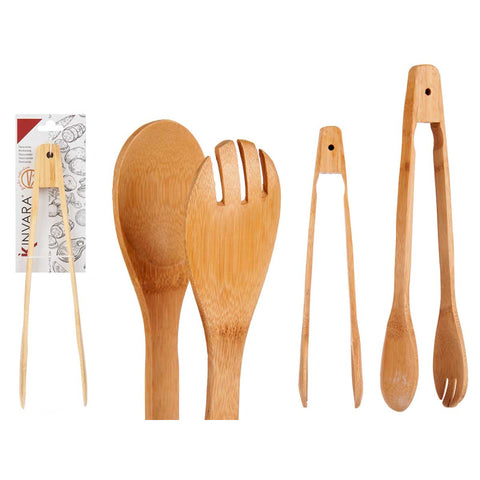 Pinza Bambú Cocina Cuchara Tenedor