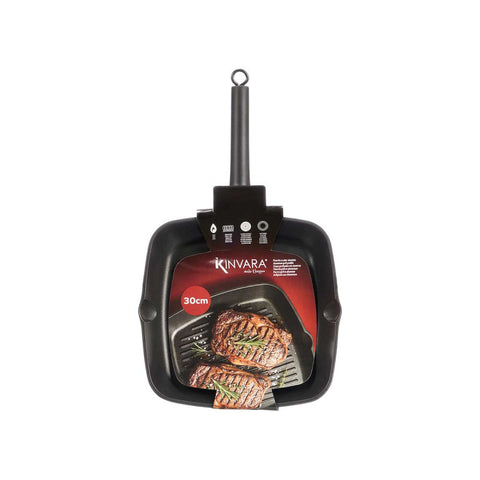 Plancha Asador 30cm Negro Acabado Mármol