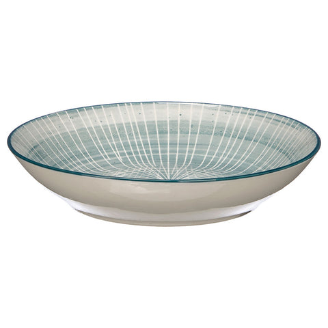 Plato Hondo Rayas Azul 20cm