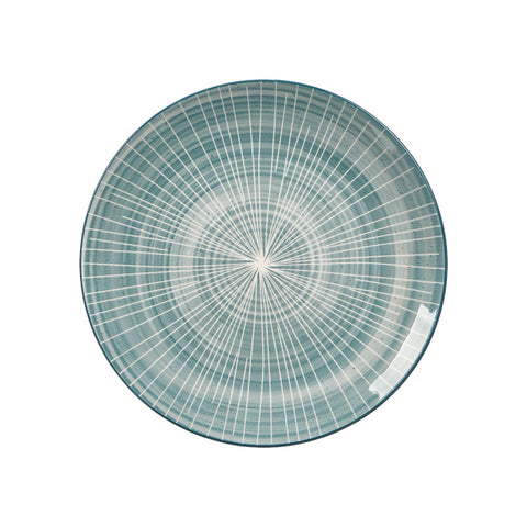 Plato Llano Rayas Azul 27cm