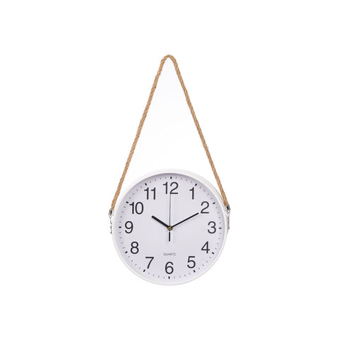 Reloj Pared Cuerda Colgar Blanco 30cm