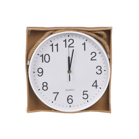 Reloj Pared Cuerda Colgar Blanco 30cm