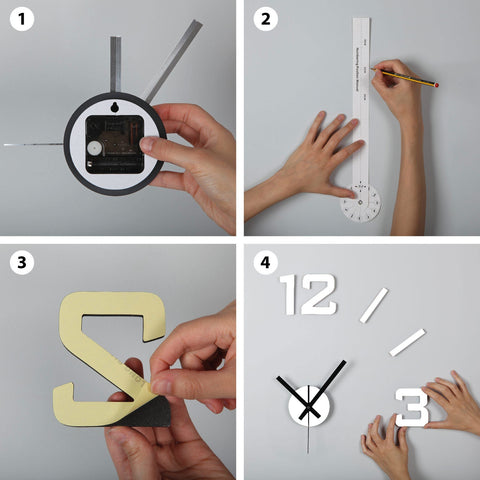 Reloj Pegatina Blanco