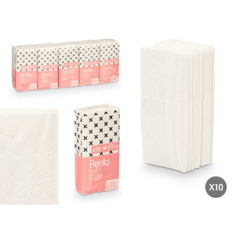Set 10 Paquetes de 10 Pañuelos 3 Capas