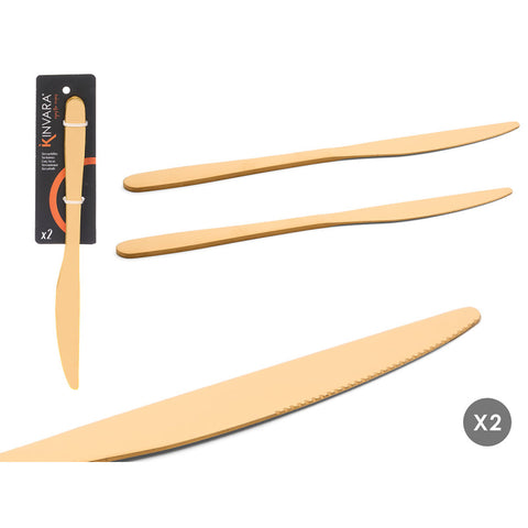 Set 2 Cuchillos Dorados
