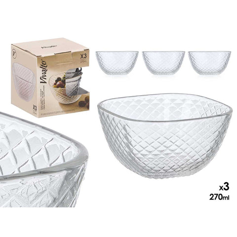 Set 3 Cuencos Aperitivo Rombos 270ml