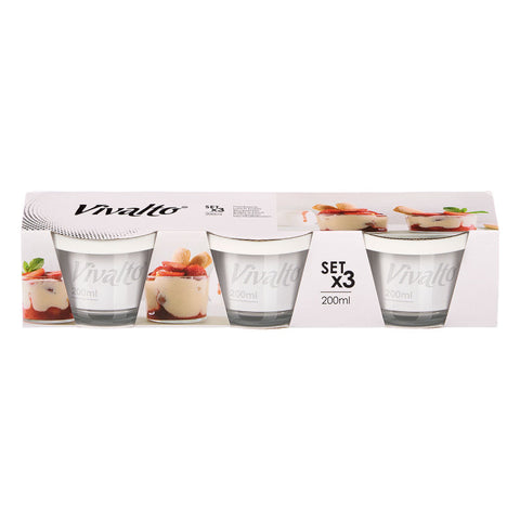 Set 3 Fiambreras Redondas 200ml