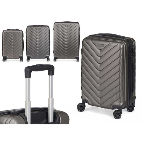 Set 3 Maletas Escama ABS Gris Oscuro marca Fielhogar