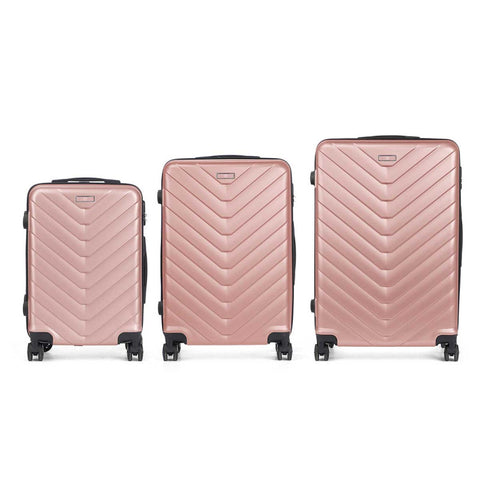 Set 3 Maletas Escama ABS Rosa marca Fielhogar