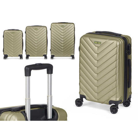 Set 3 Maletas Escama ABS Verde marca Fielhogar