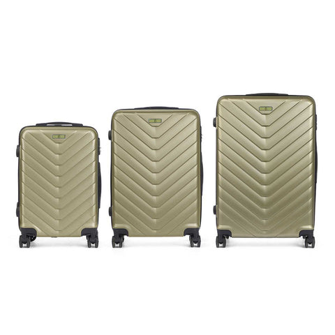 Set 3 Maletas Escama ABS Verde marca Fielhogar