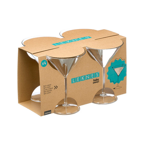 Set 4 Copas 260ml Acrílico