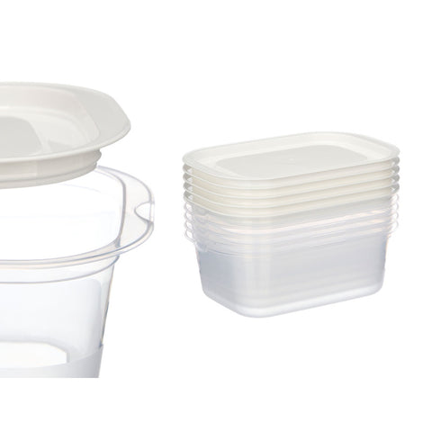 Set 5 Fiambreras de Plástico Rectangulares 1000ml