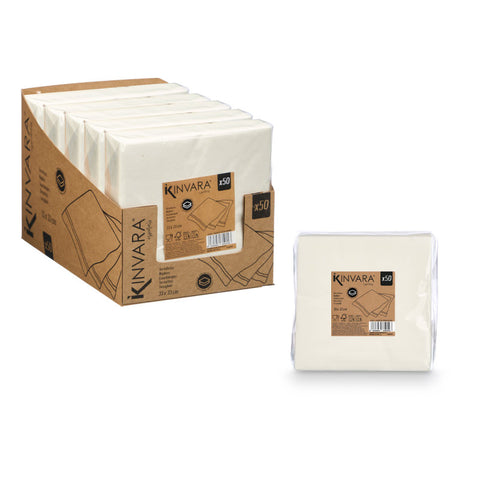 Set 50 Servilletas 33x33cm 17Gramos Blanca