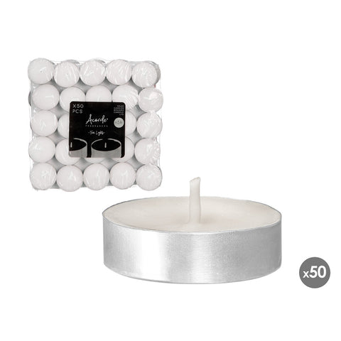 Set 50 Tea Lights Blanco 3 Horas