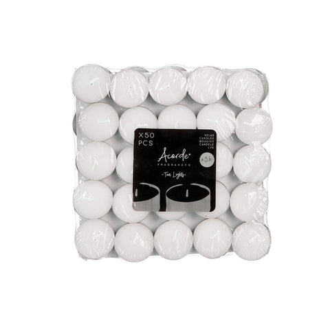 Set 50 Tea Lights Blanco 3 Horas