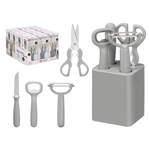 Set 5 Piezas Utensilios de Cocina Gris