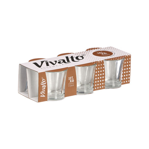 Set 6 Vasos Cortado 110ml