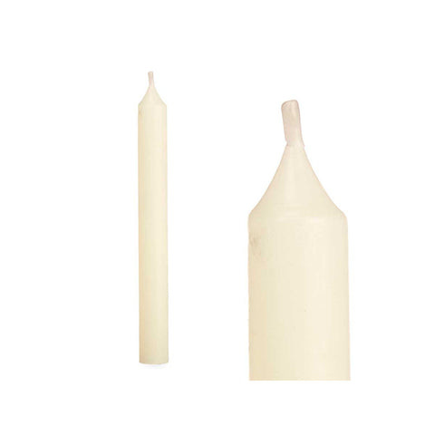 Set 8 Velas Cirios Crema 