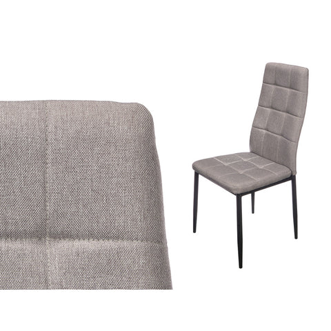 Silla Respaldo Alto Loneta Gris