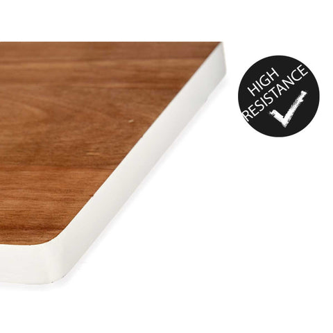 Tabla de Cortar Madera Borde Blanco 45cm