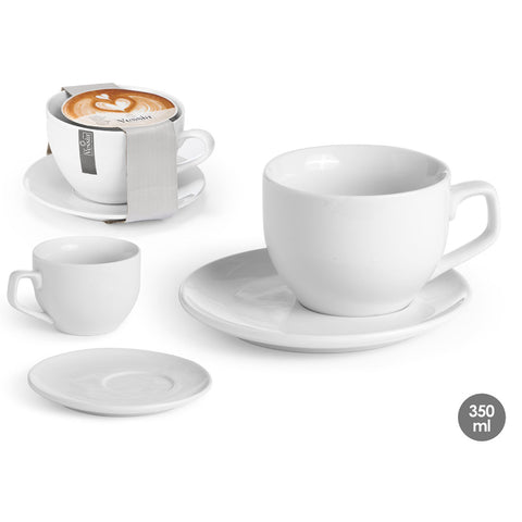 Taza Plato Cafe Porcelana 350ml
