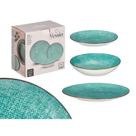 Vajilla Porcelana 12pcs Verde