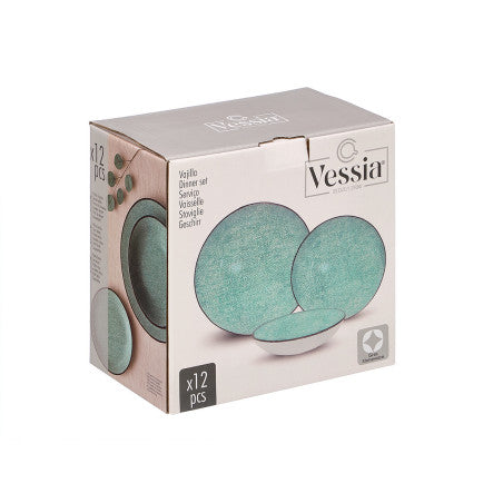 Vajilla Porcelana 12pcs Verde