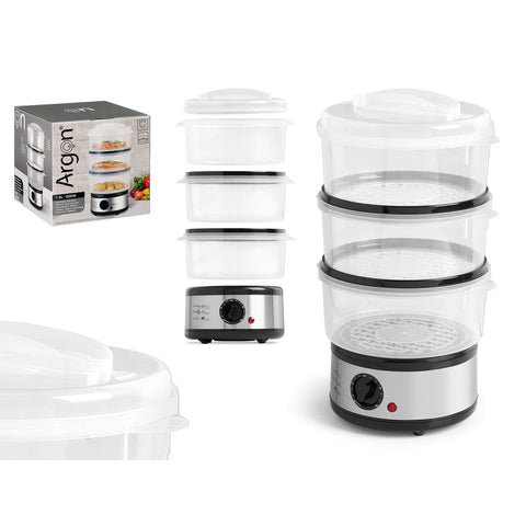 Vaporera 3 Niveles Acero 500W 2,5 Litros Argón