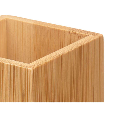 Vaso Cuadrado Portacepillos Bambú