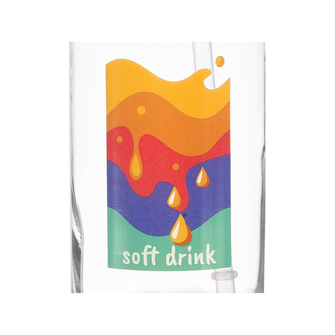 Vaso Tapa Pajita Cristal Soft Drink 600ml