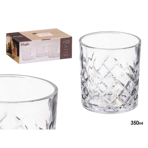 Set 6 Vasos Troquelados 350ml Transparente
