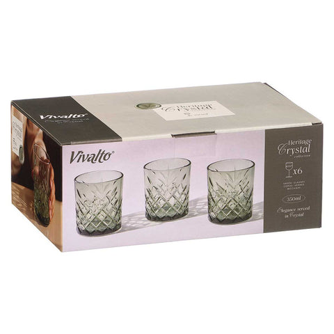 Set 6 Vasos Troquelados 350ml Verde