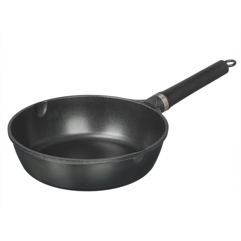 Wok Aluminio Inducción 29cm Negro Acabado Mármol
